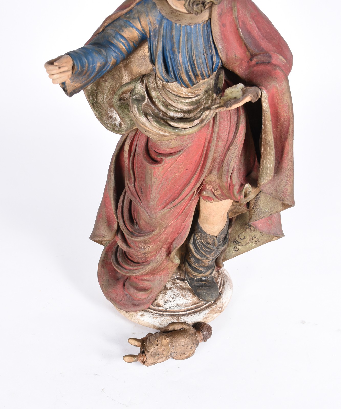 Imagem de terracota século XX representando São José de Botas. - foto 5 de 7
