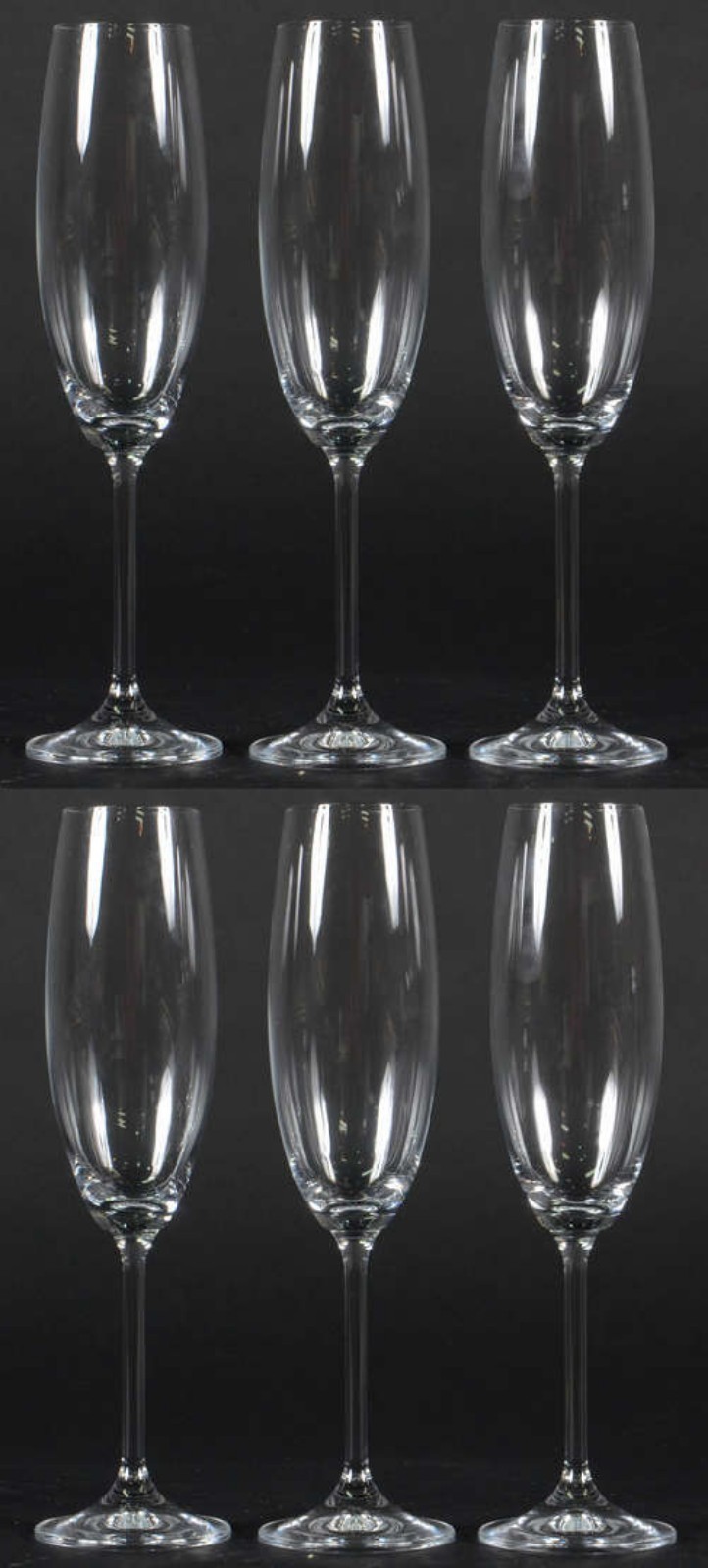 Seis flutes de cristal para champagne, 220 ml. - foto 1 de 2