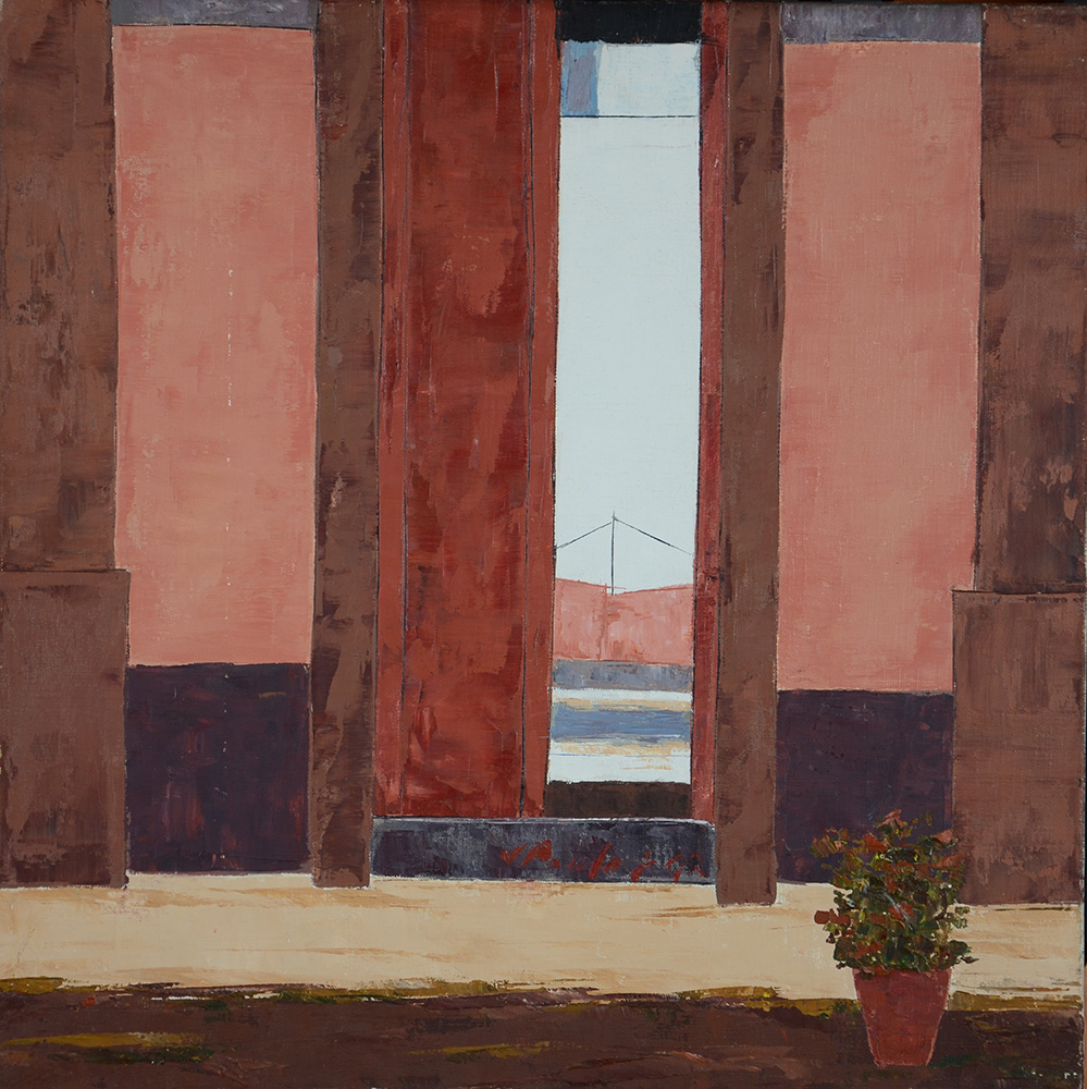JOSÉ PAULO MOREIRA DA FONSECA - Duo rosa e branco - OST - 40 x 40 - foto 1 de 2