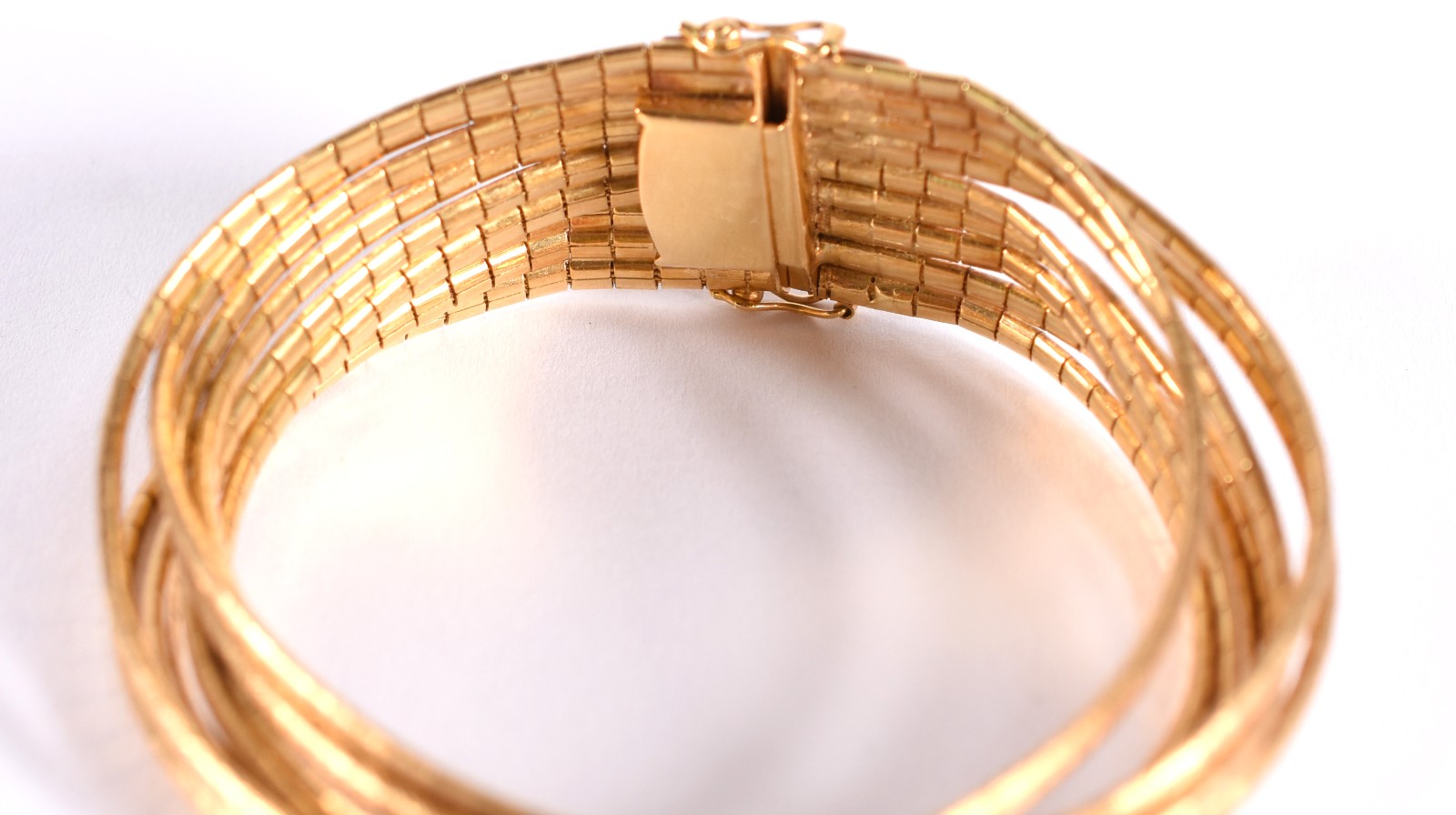 Pulseira de ouro 18 k, contraste 750 com 9 fios (Por motivos de... - foto 3 de 4