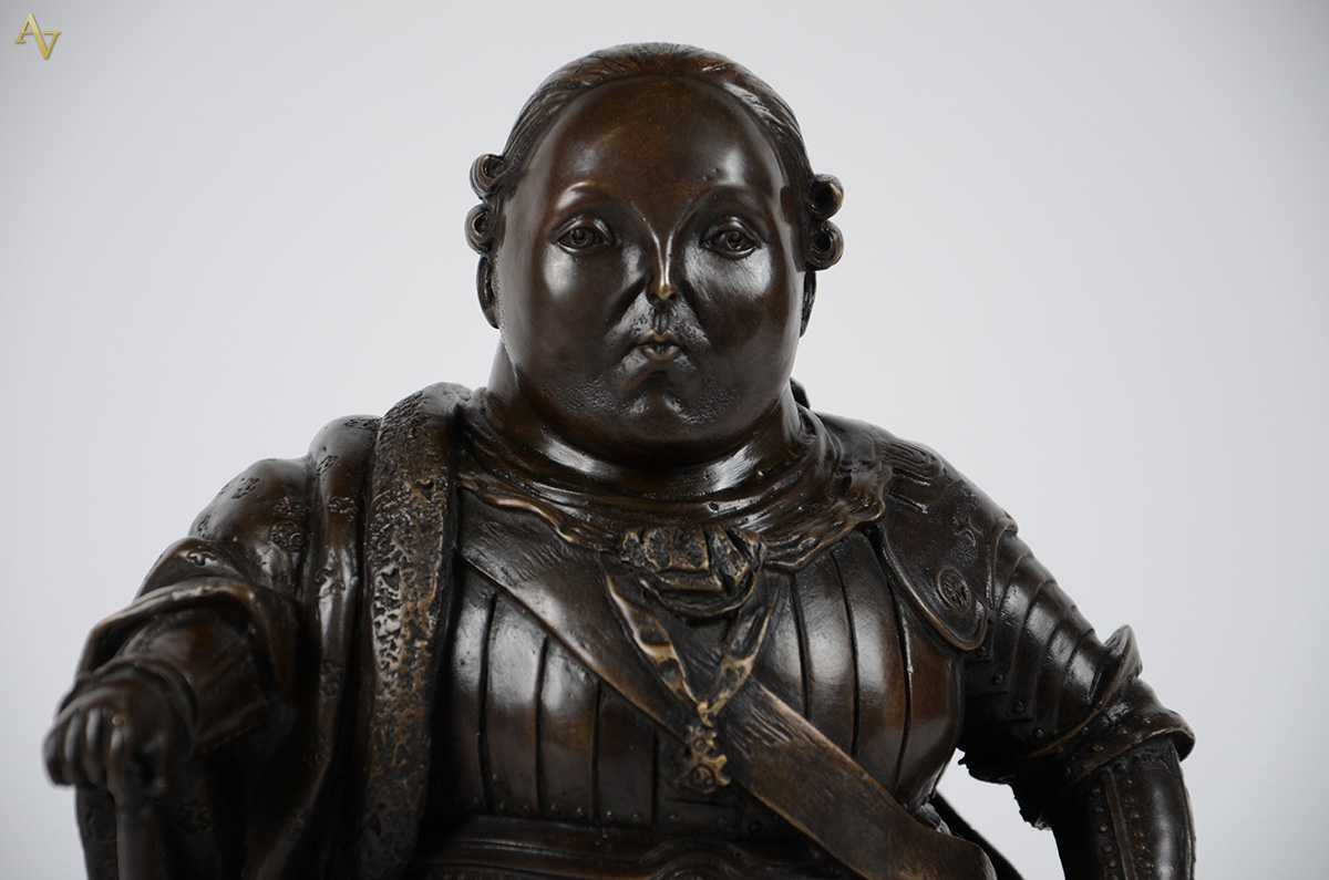BOTERO - Escultura em bronze com base em mármore representando Luiz... - foto 3 de 4