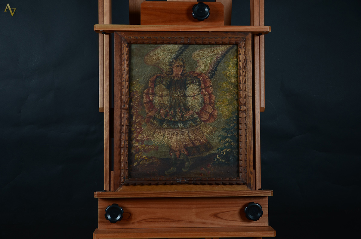 ESCOLA CUZQUENHA - São Miguel Arcanjo - OST - 50 x 42 - foto 2 de 2