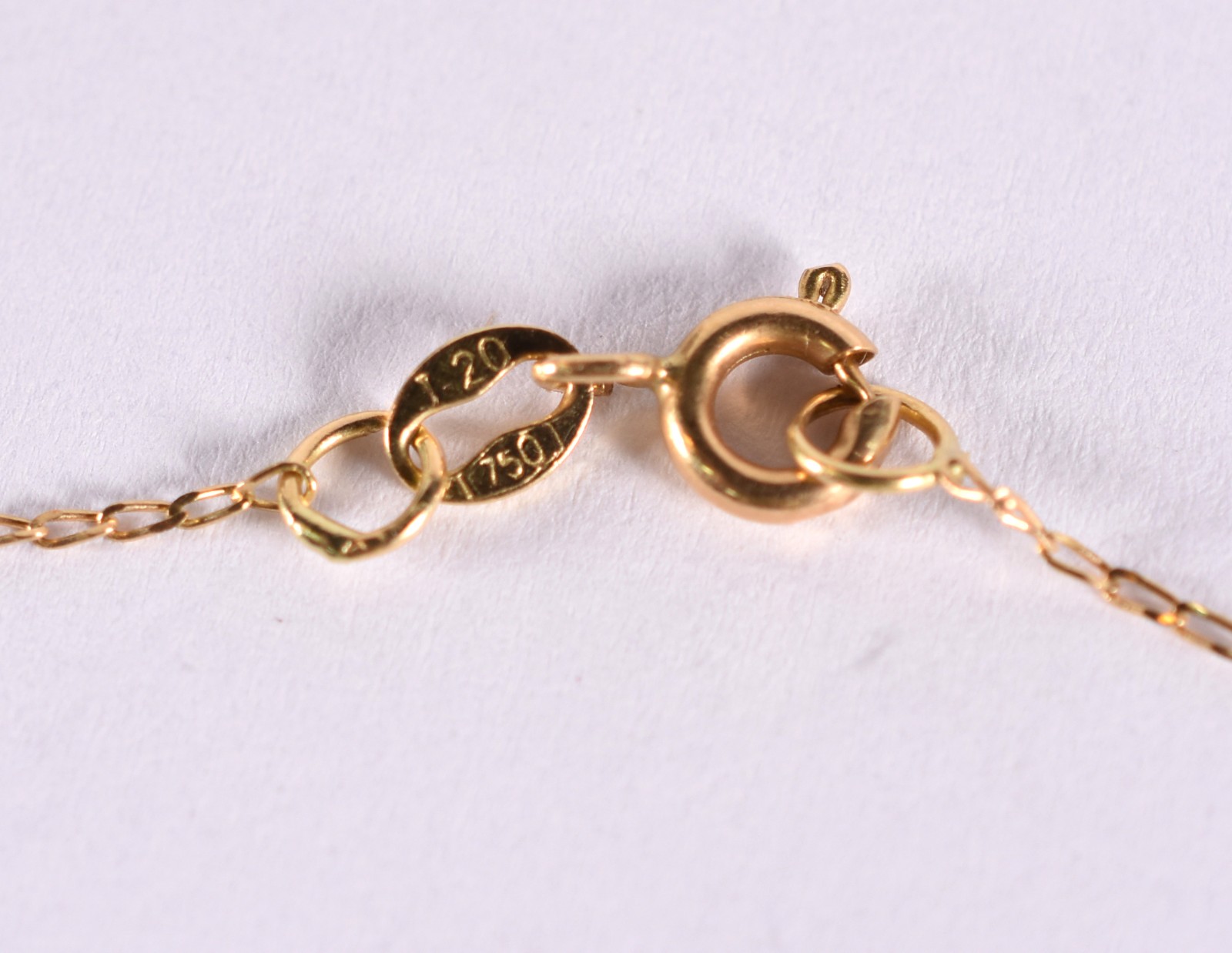 Gargantilha de ouro 18 k, contraste 750 e crucifixo com pedras azuis... - foto 3 de 5
