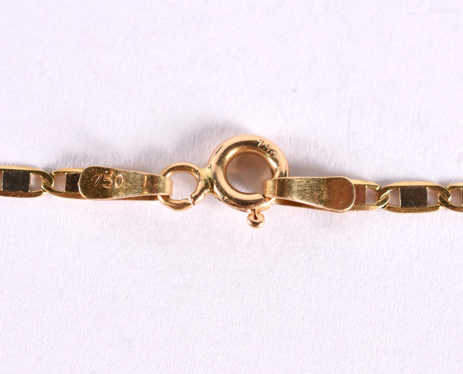 Pulseira de ouro 18k, contraste 750 com pingente. - foto 4 de 4