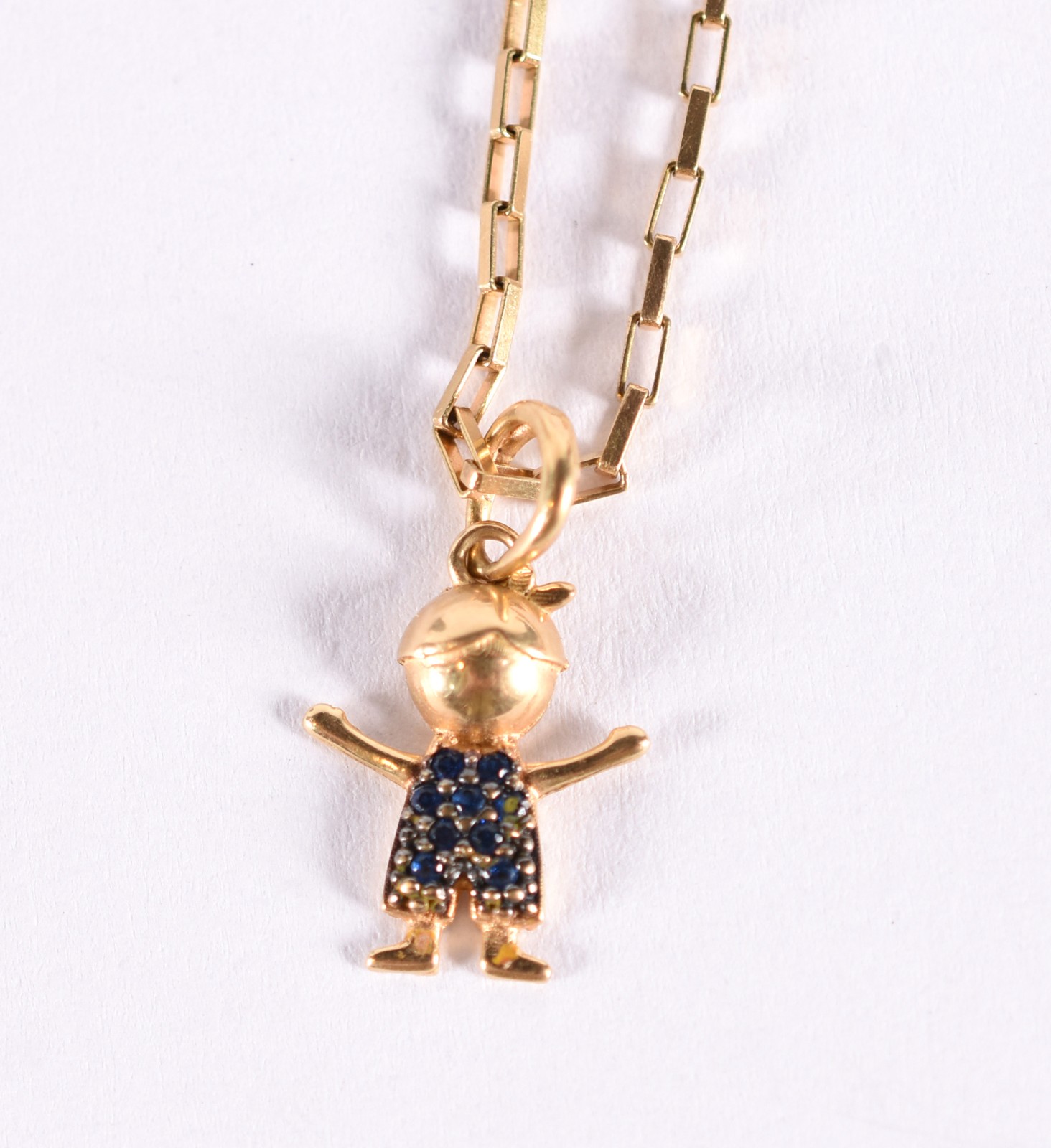 Pulseira de ouro 18 k, contraste 750 com pingente (Por motivos de... - foto 1 de 4
