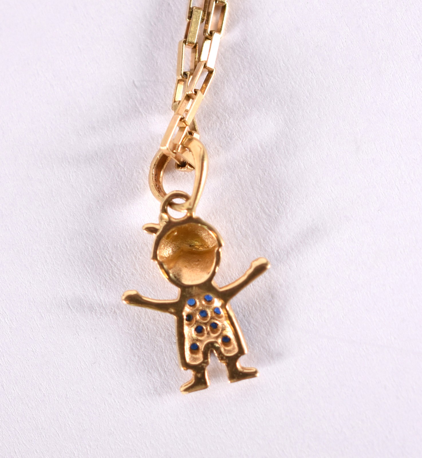 Pulseira de ouro 18 k, contraste 750 com pingente (Por motivos de... - foto 3 de 4