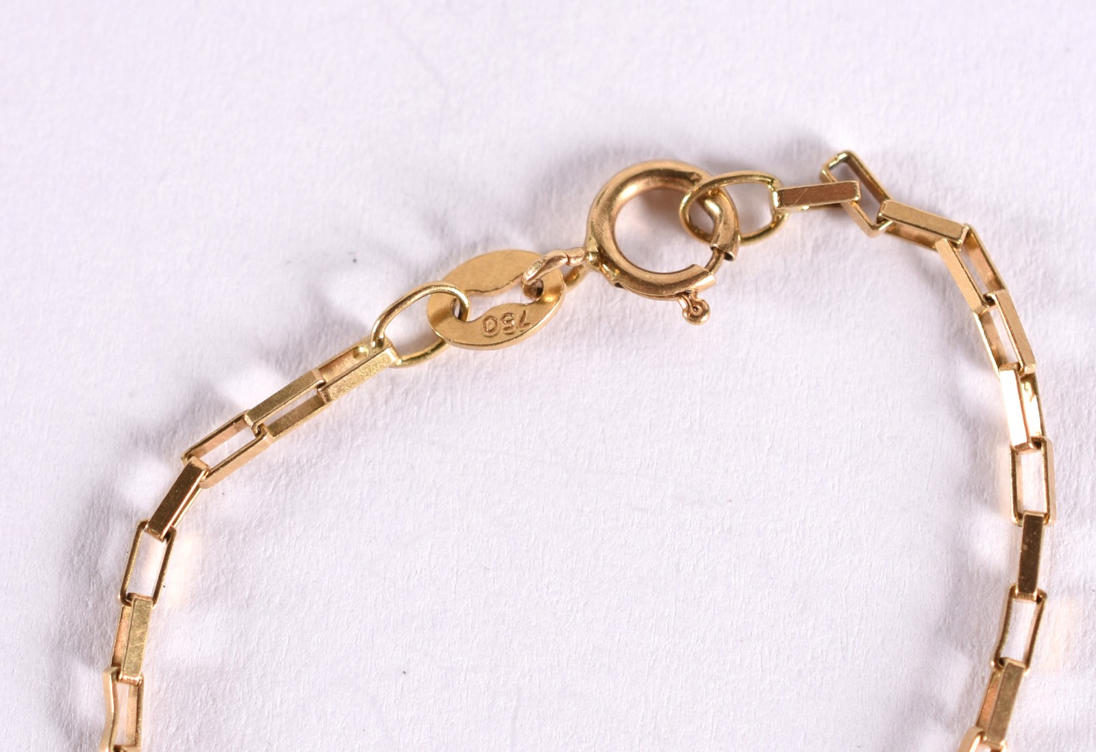 Pulseira de ouro 18 k, contraste 750 com pingente (Por motivos de... - foto 4 de 4
