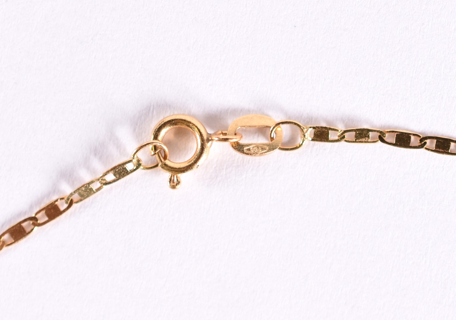 Colar de ouro 18 k, contraste 750 feitio lâmina com crucifixo (Por... - foto 4 de 5