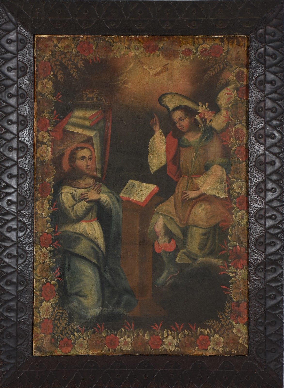 Escola Cusquenha (1538), Arcanjo e Nossa Senhora - foto 1 de 2