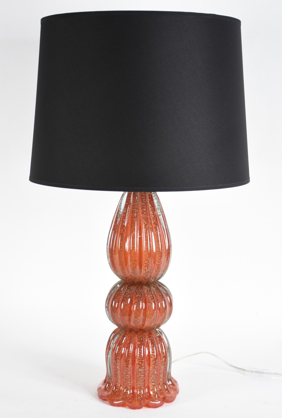 Elegante Luminária de vidro decorativo na cor laranja com purina... - foto 1 de 4