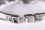 Conjunto de prata composto de pulseira e par de... - Conjunto de prata composto de pulseira e par de brincos.  (Por motivos de segurança a peça não se encontra na loja)