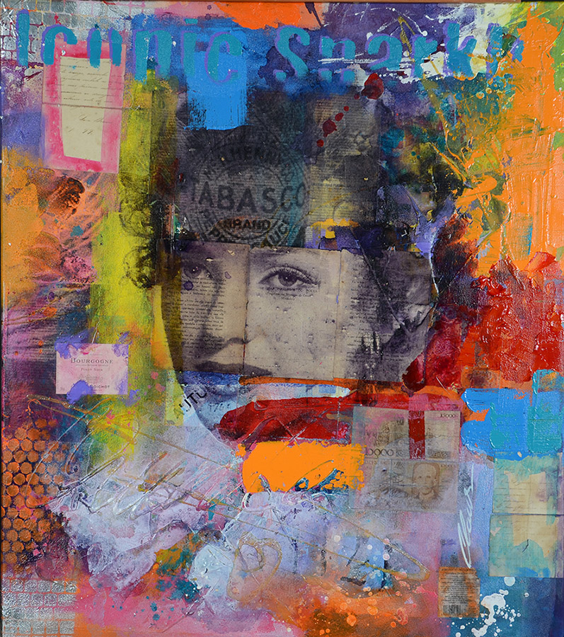 CLAUS COSTA - Marilyn Monroe - técnica mista - 70 x 100 - foto 1 de 2