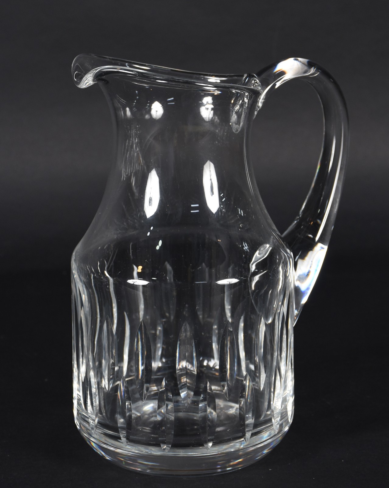Conjunto com jarra e seis copos altos de cristal lapidado. - foto 3 de 4