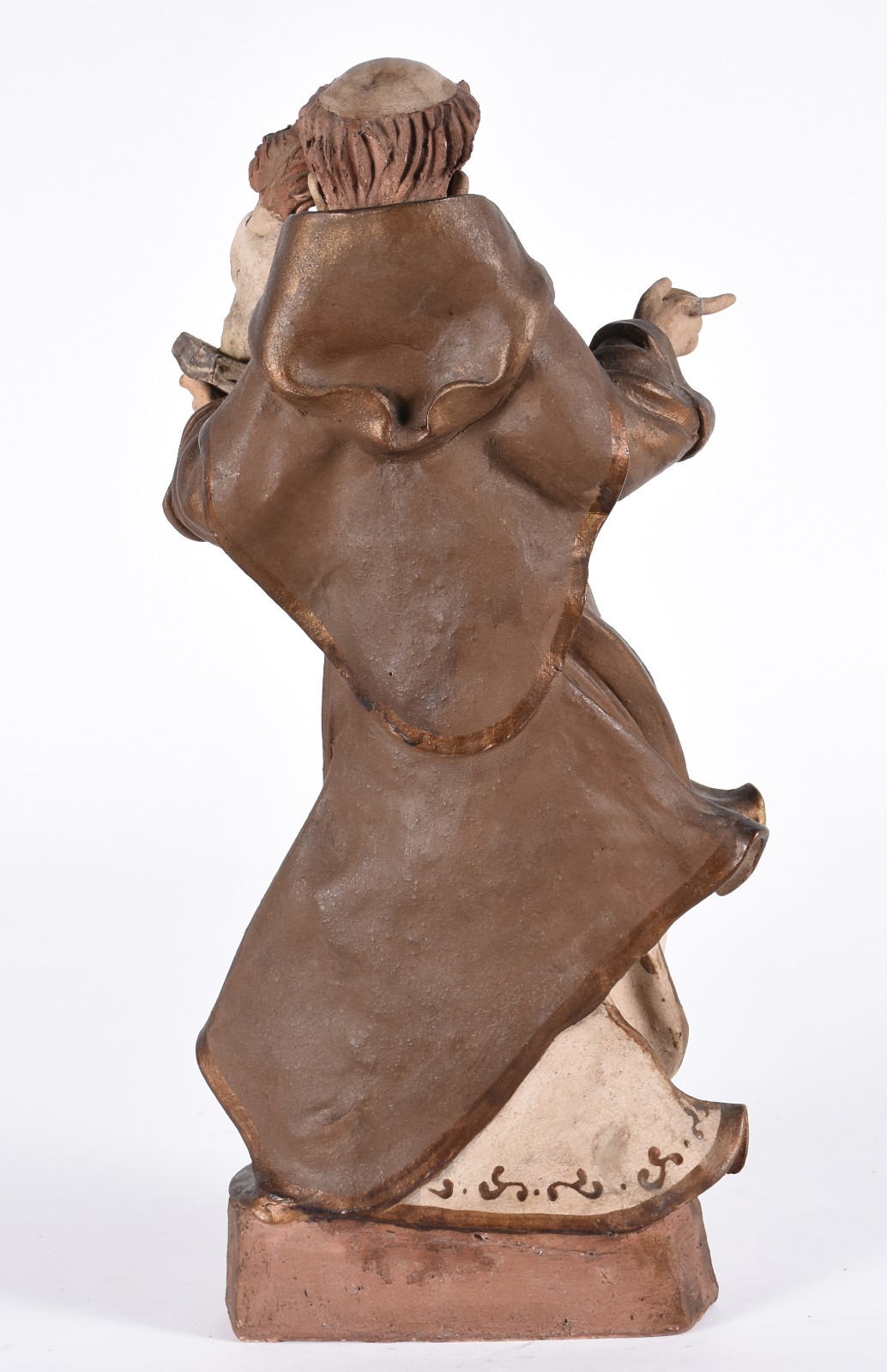 Imagem de terracota século XX representando Santo Antônio. - foto 3 de 4