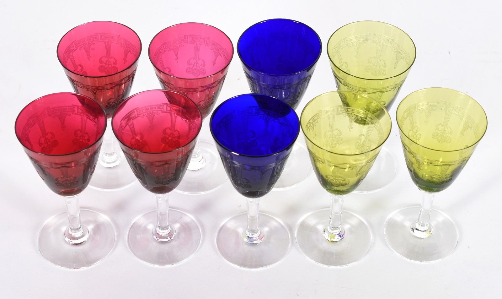 Nove cálices para licor de cristal frances Saint Louis lavrados com... - foto 1 de 3