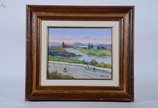 SYLVIO PINTO (1918 - 1997) - Entrada de Ellenvi... - SYLVIO PINTO (1918 - 1997) - Entrada de Ellenville N.Y. - osc - 40 x 50 - datado 1987