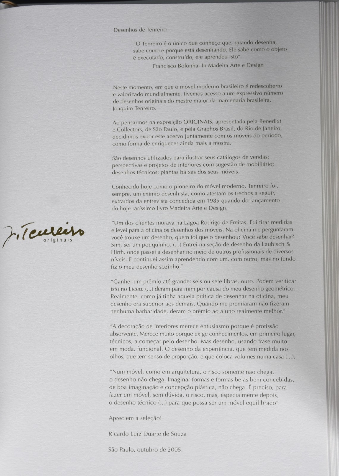 Livro-catálogo "Tenreiro - Originais - Tiragem de 30 exemplares... - foto 5 de 7