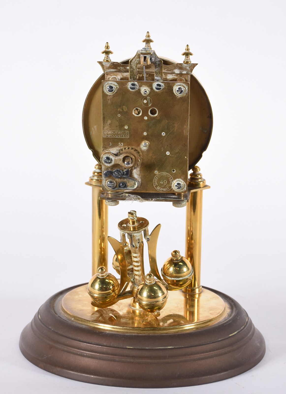 Relógio de mesa de metal dourado da marca Schatz (faltando fio de... - foto 4 de 4