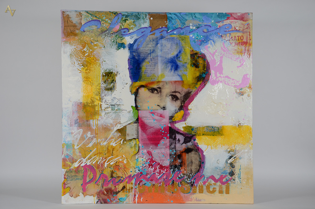 CLAUS COSTA (1971) - Brigitte Bardot - téc. mista - 130 x 130 - foto 1 de 4