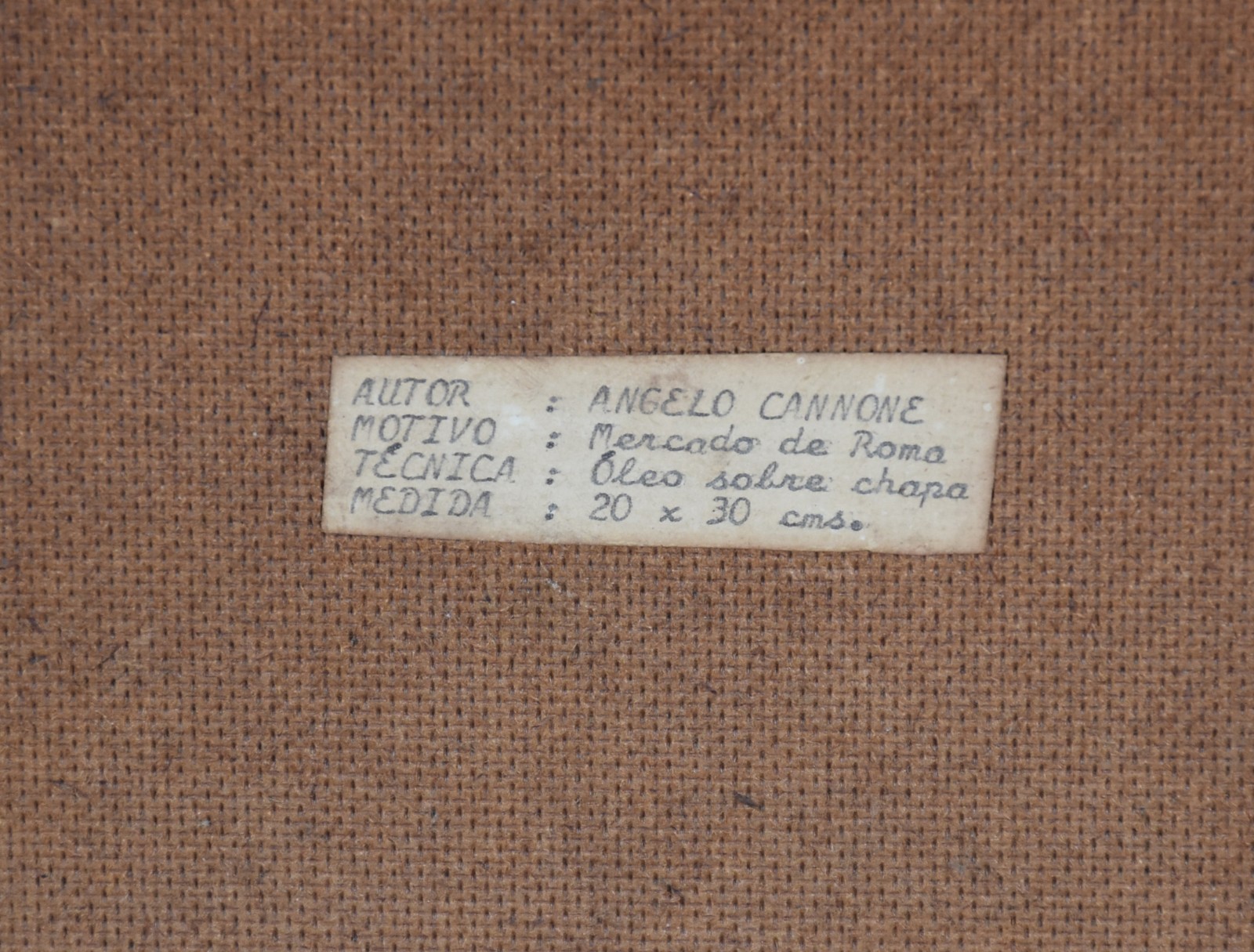 Angelo Cannone (1899-1992), Mercado de Roma - foto 5 de 5