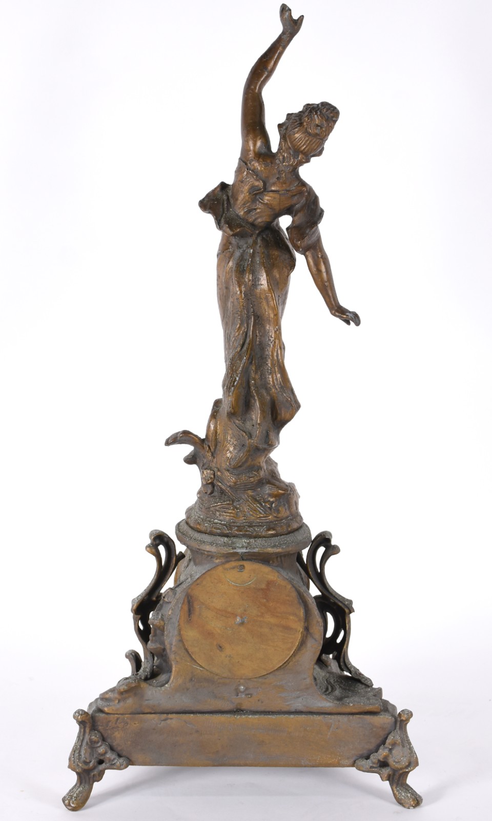 Relógio Westclox para cima de lareira decorado com figura feminina de... - foto 5 de 7