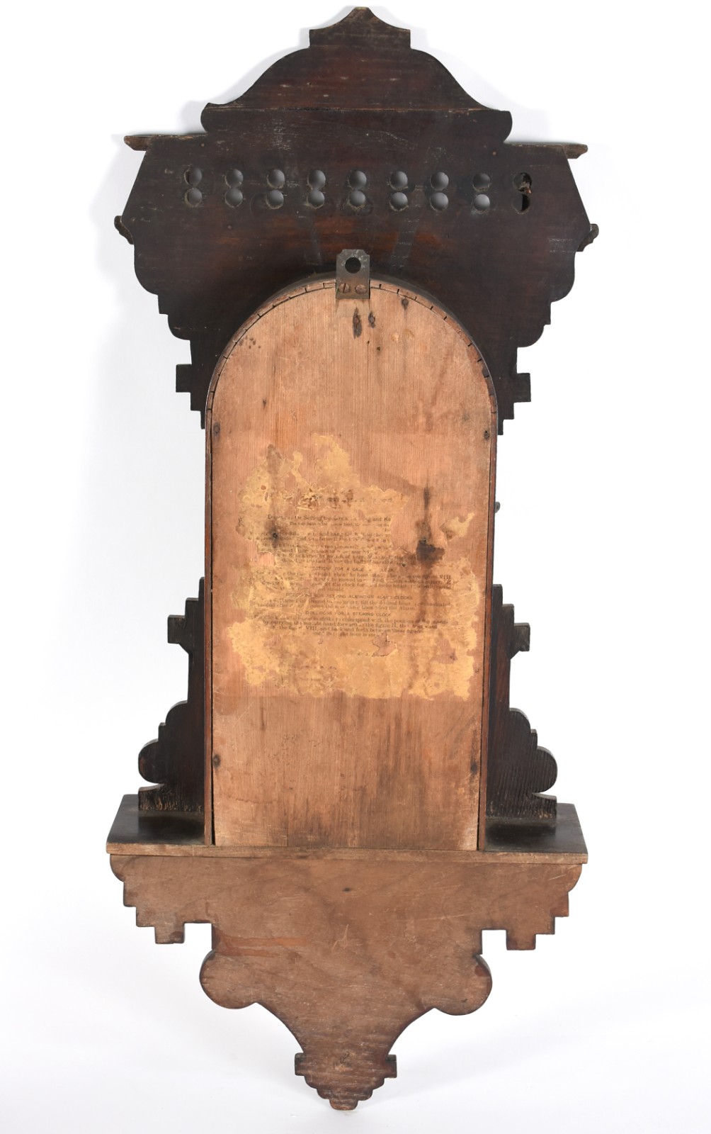 Relógio Ansonia de parede, caixa de madeira trabalhada (máquina... - foto 3 de 5