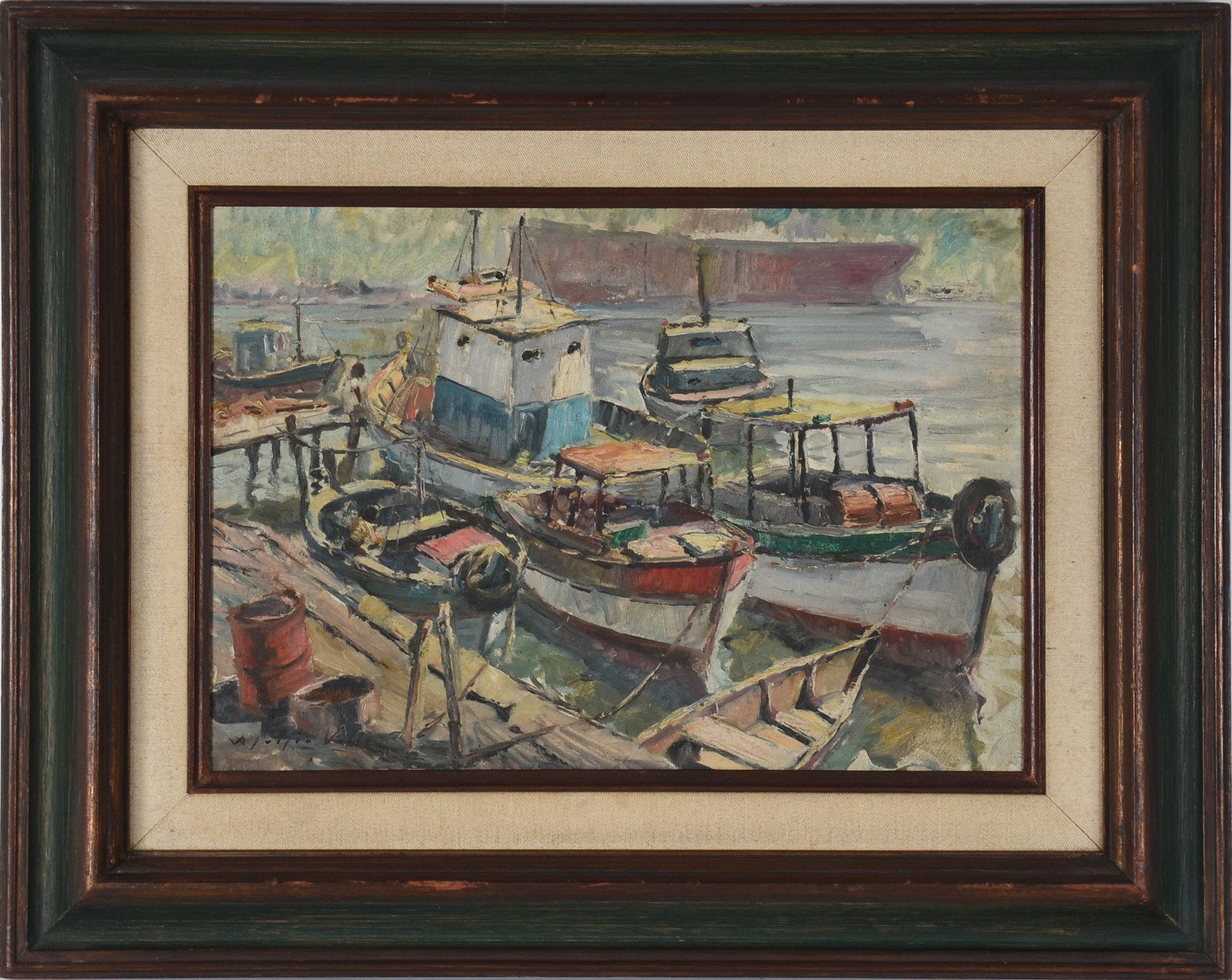 Aluízio do Valle (1906-1988), Marinha com Barcos - foto 2 de 4