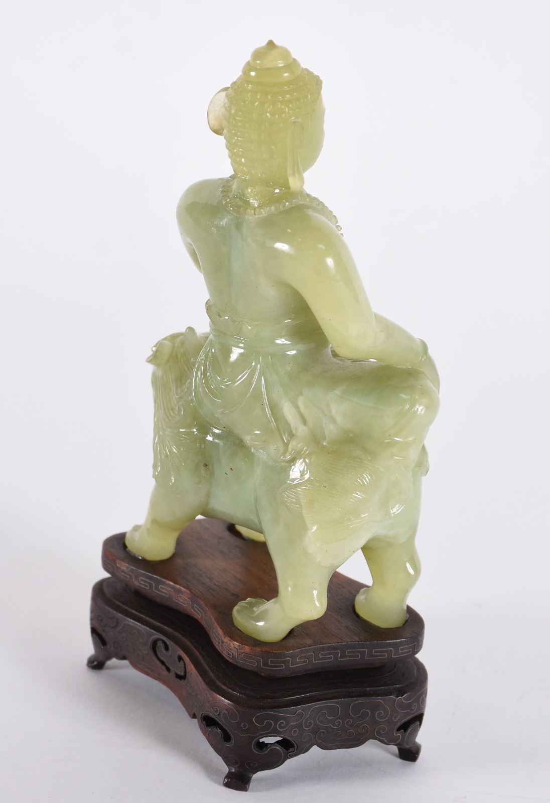 Estatueta representando Deusa Indiana com cão de fó, base de... - foto 3 de 4