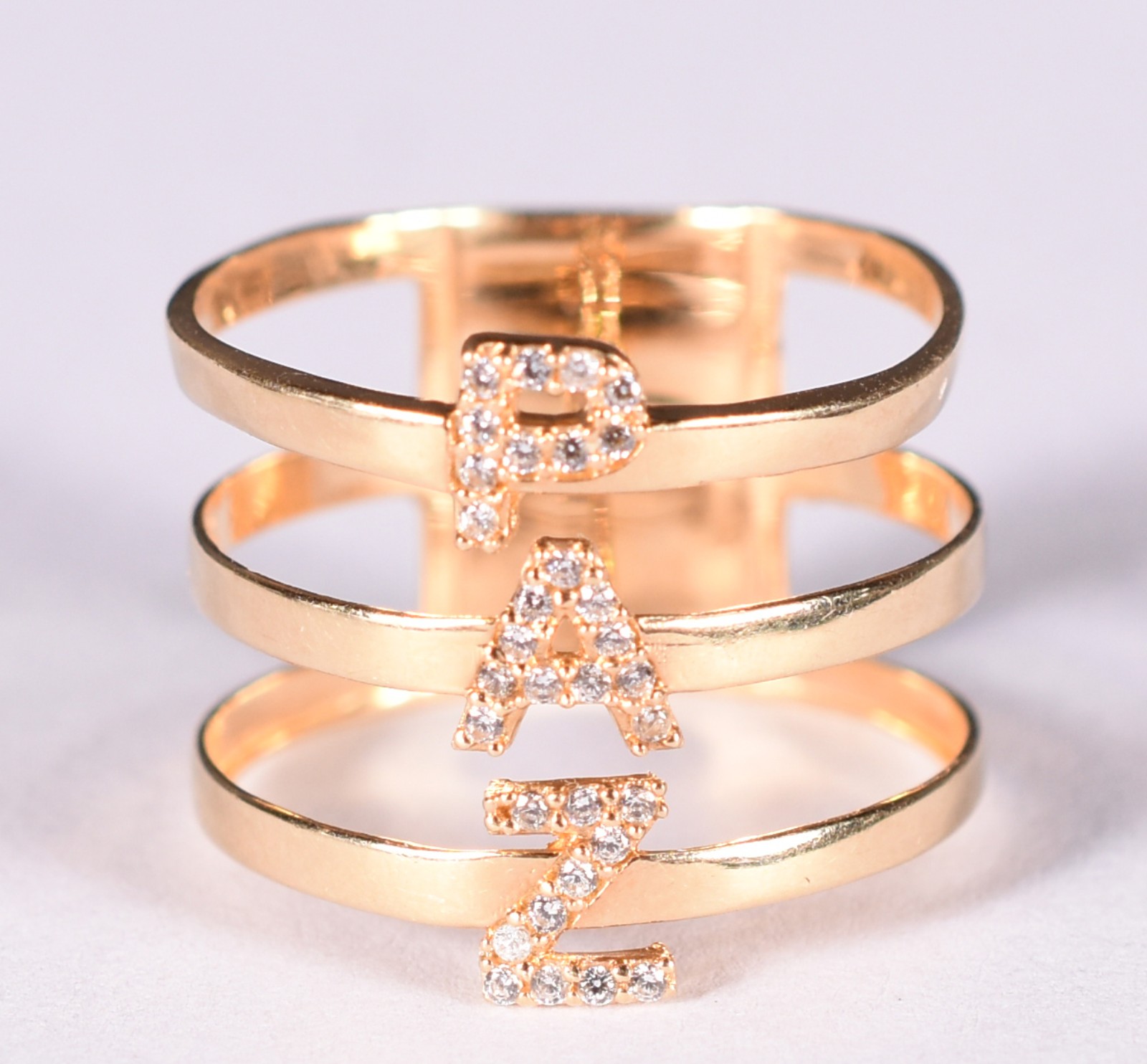 Anel de ouro 18 k, contraste 750, aro 20 (Por motivos de segurança a... - foto 1 de 4