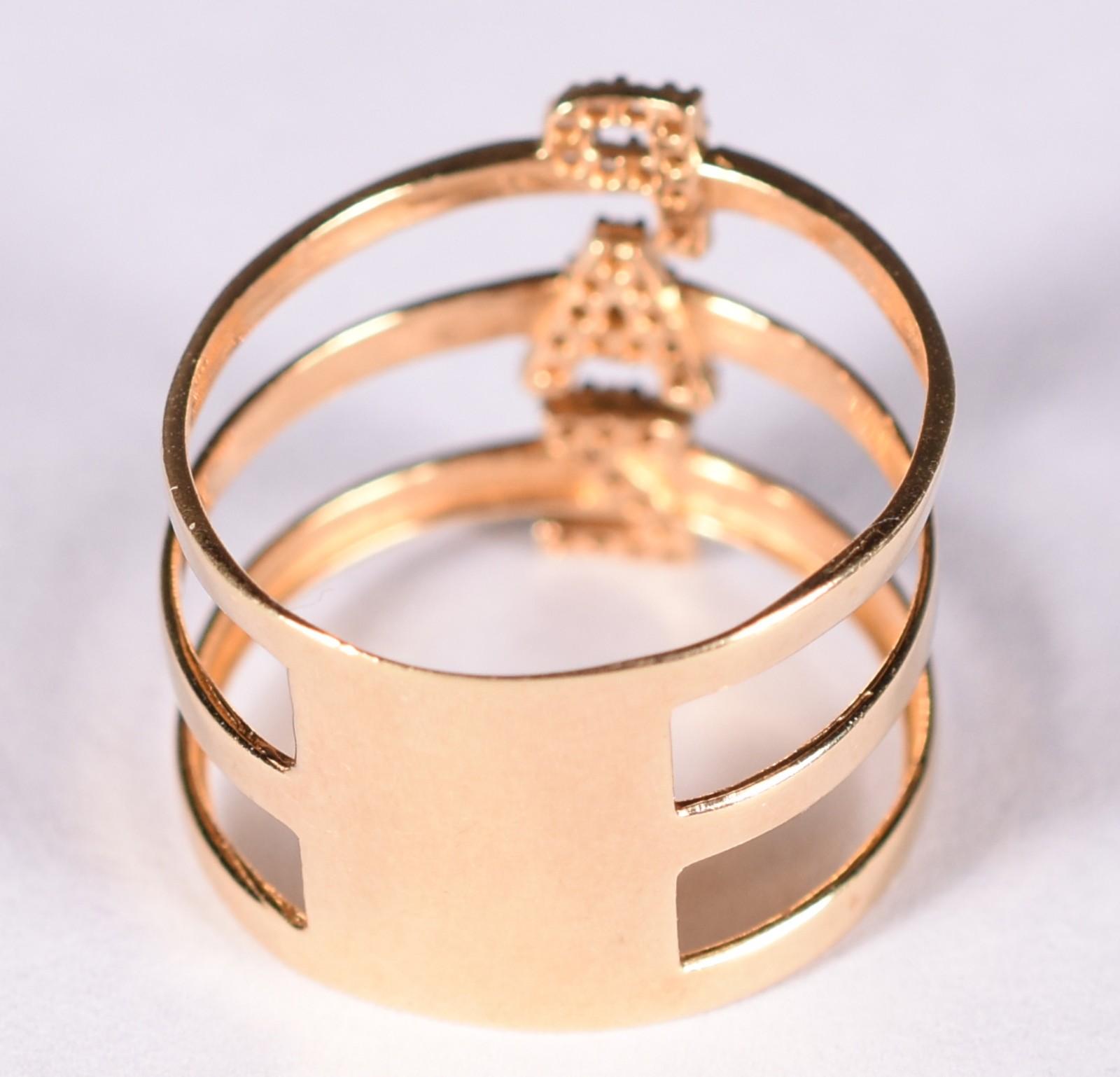 Anel de ouro 18 k, contraste 750, aro 20 (Por motivos de segurança a... - foto 4 de 4