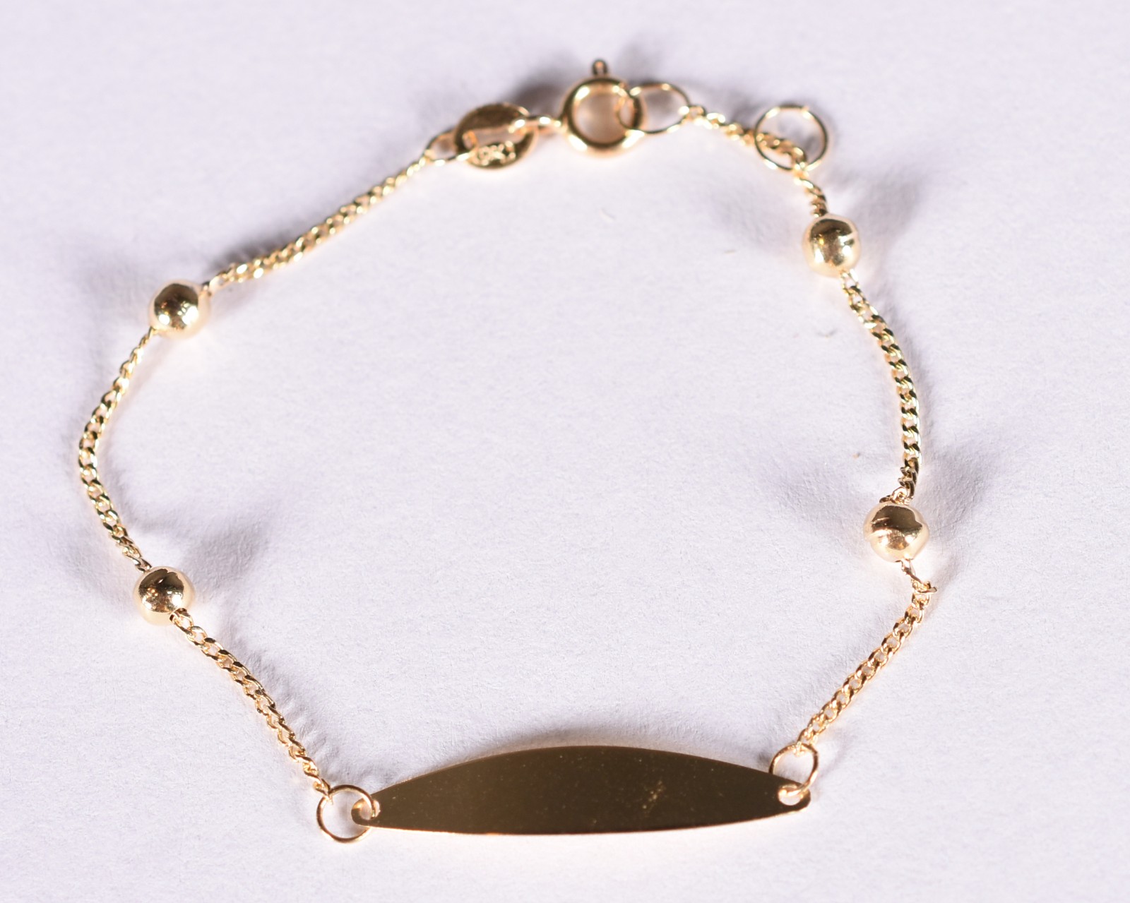 Pulseira de ouro 18, contraste 750 com bolinhas (Por motivos de... - foto 2 de 3