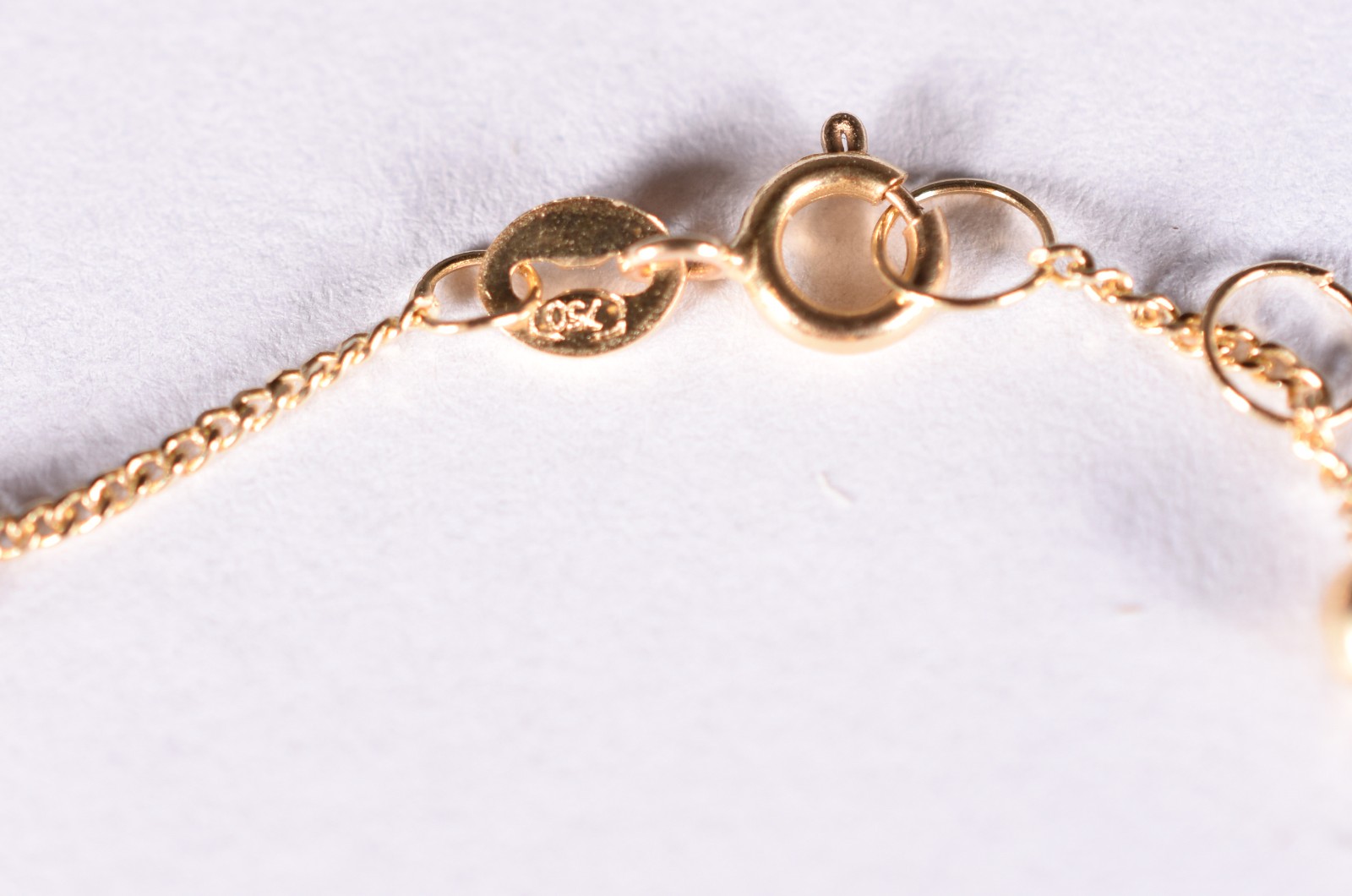 Pulseira de ouro 18, contraste 750 com bolinhas (Por motivos de... - foto 3 de 3