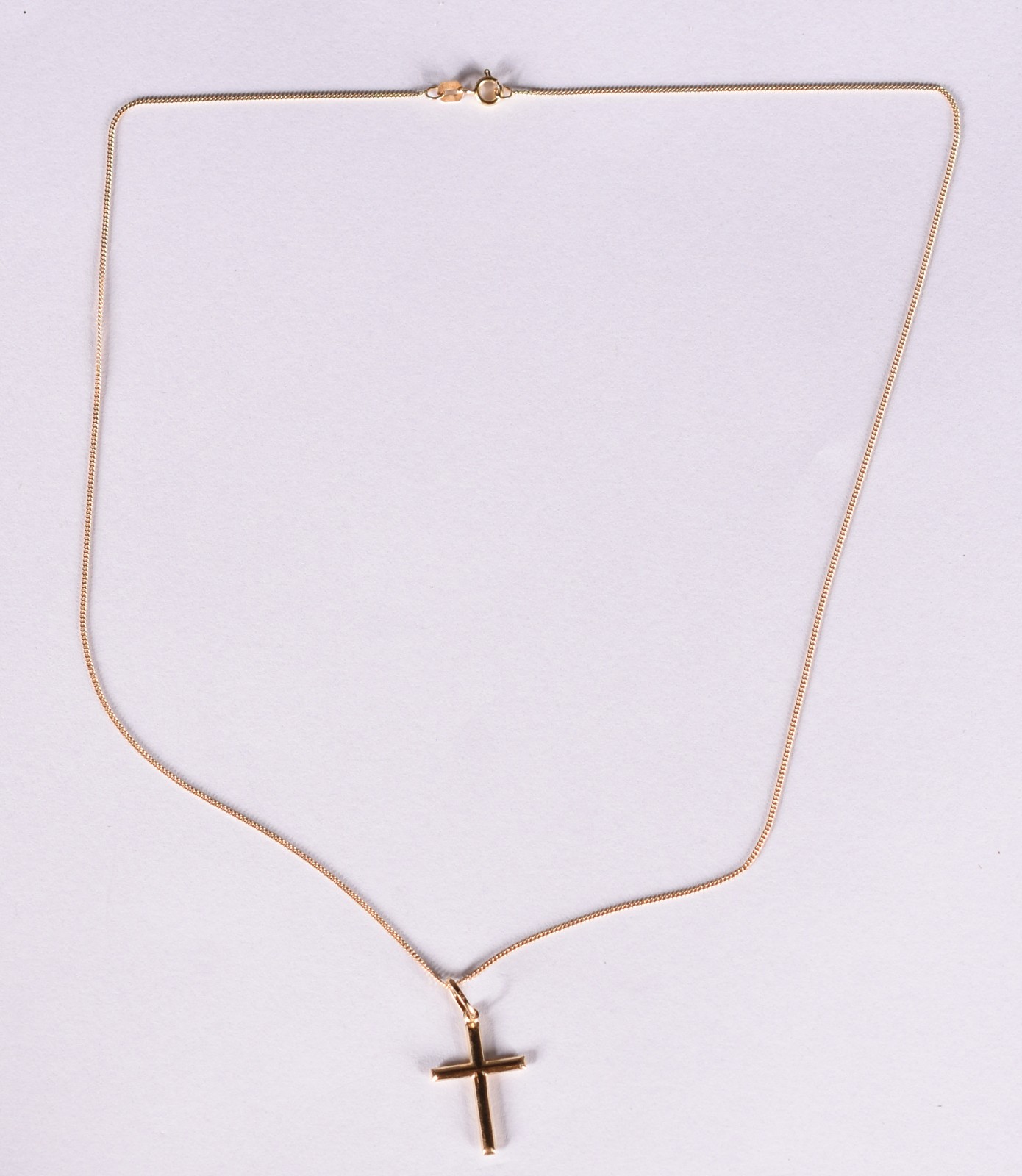 Gargantilha de ouro 18 k, contraste 750 com crucifixo (Por motivos de... - foto 2 de 4