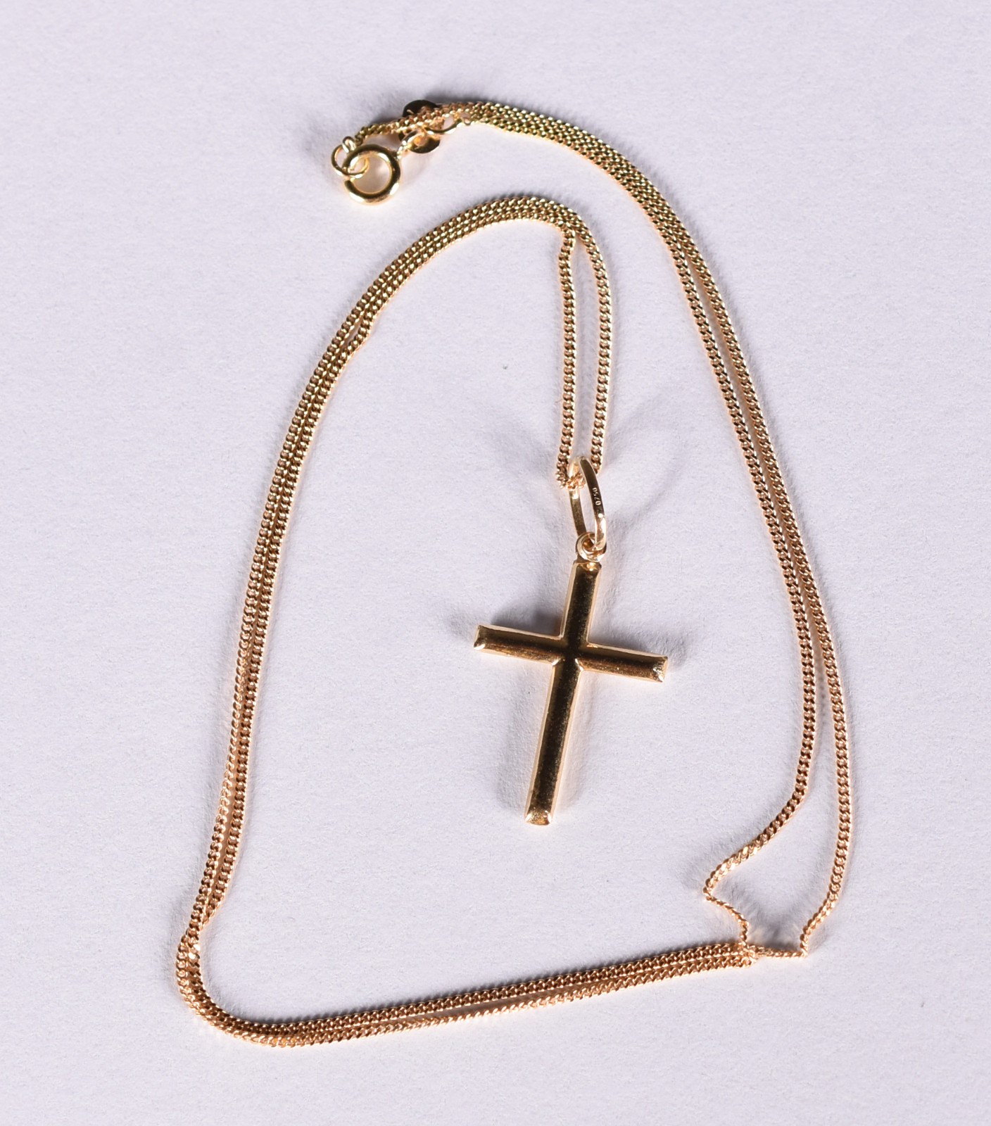 Gargantilha de ouro 18 k, contraste 750 com crucifixo (Por motivos de... - foto 3 de 4