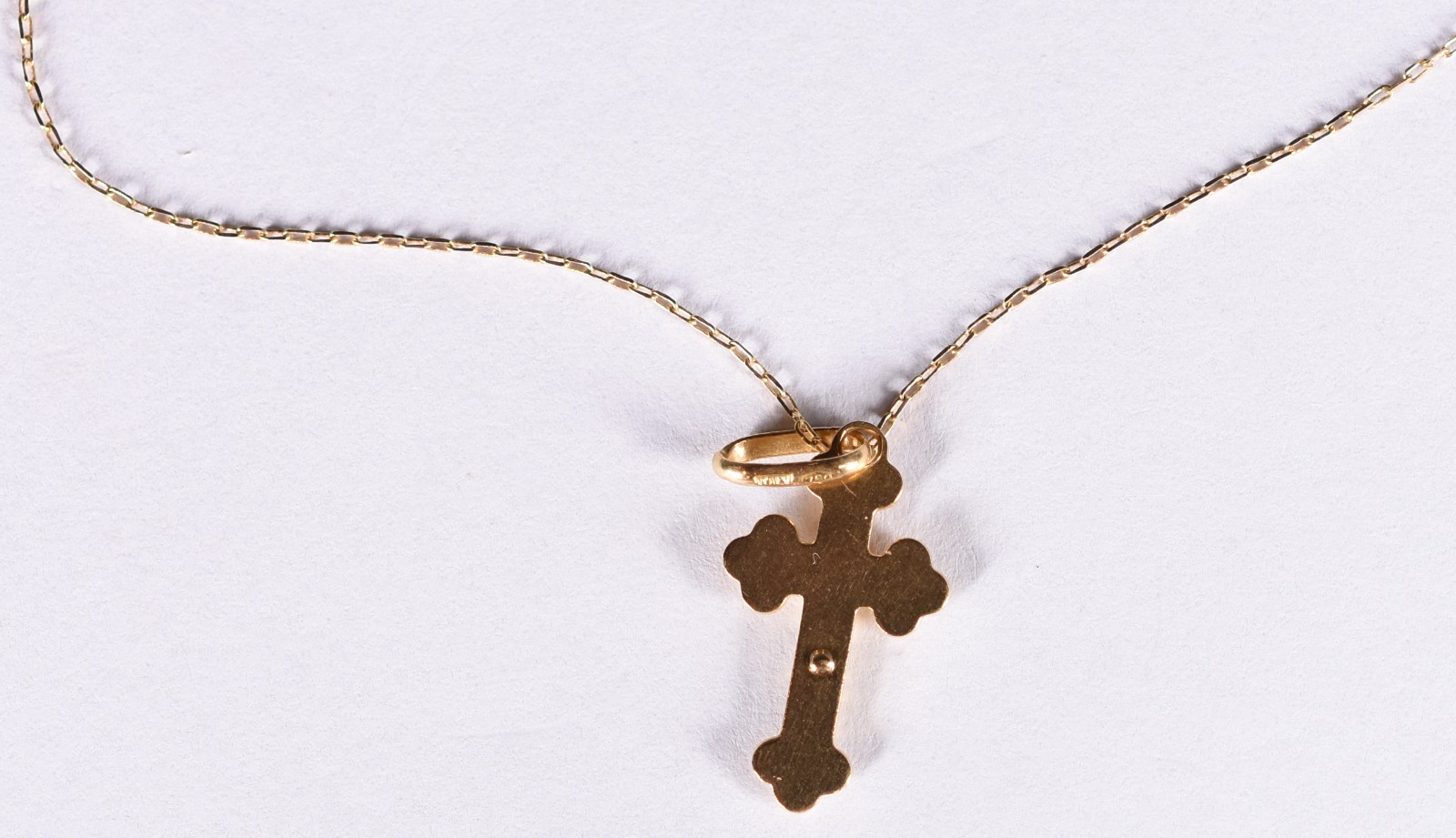 Colar de ouro 18k, contraste 750 com pingente de crucifixo com Cristo... - foto 3 de 7
