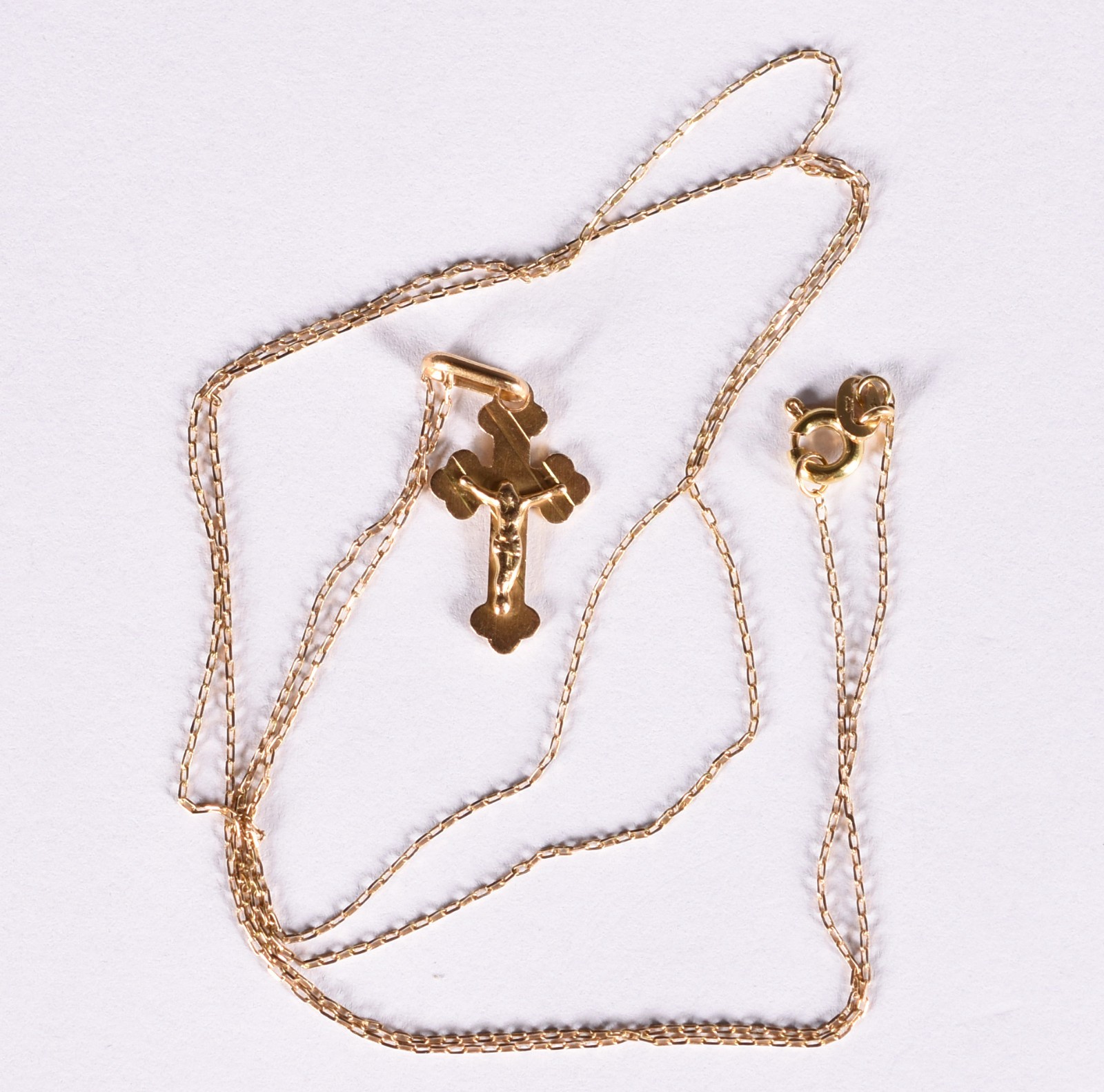 Colar de ouro 18k, contraste 750 com pingente de crucifixo com Cristo... - foto 7 de 7