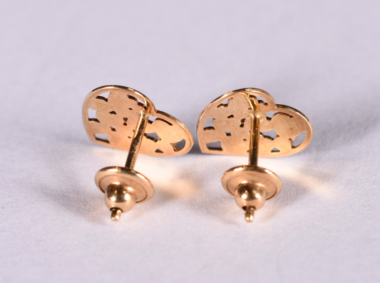 Par de brincos de ouro 18 k, contraste 750 com 4 brilhantes (Por... - foto 2 de 3