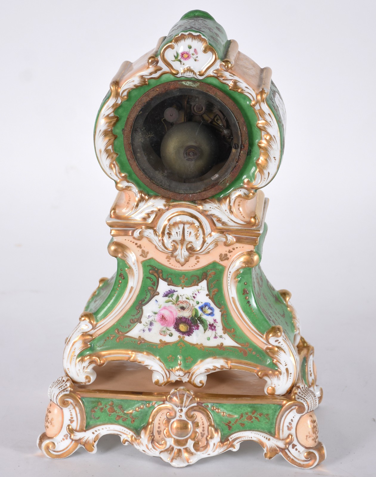 Relógio de porcelana francesa Velho Paris ricamente decorado com... - foto 6 de 7