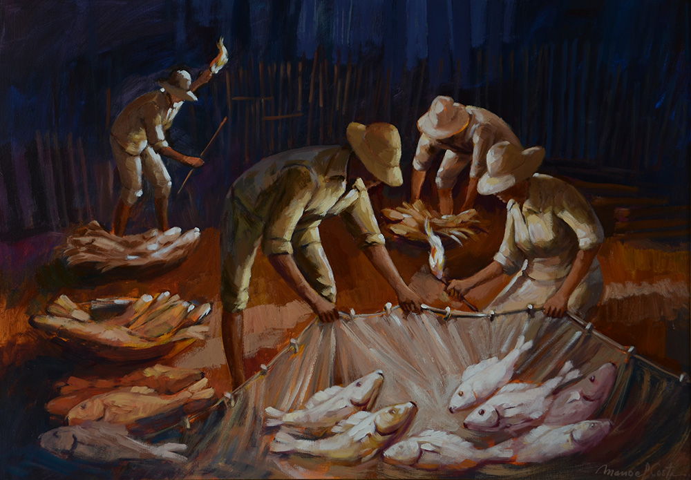 MANOEL COSTA - Pesca noturna - OST - 70 x 1,00 - foto 1 de 2