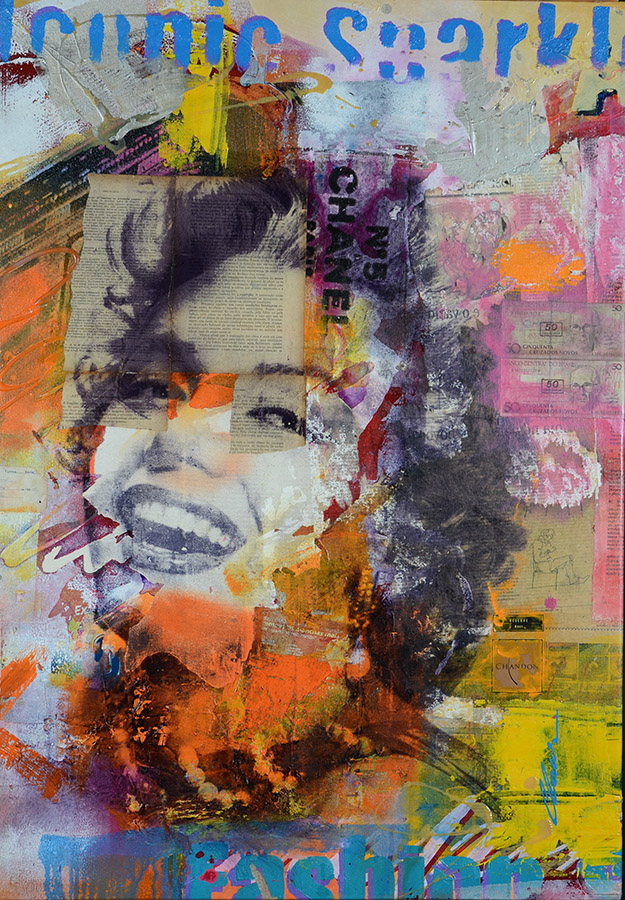 CLAUS COSTA - Marilyn Monroe - técnica mista - 80 x 90 - foto 1 de 2