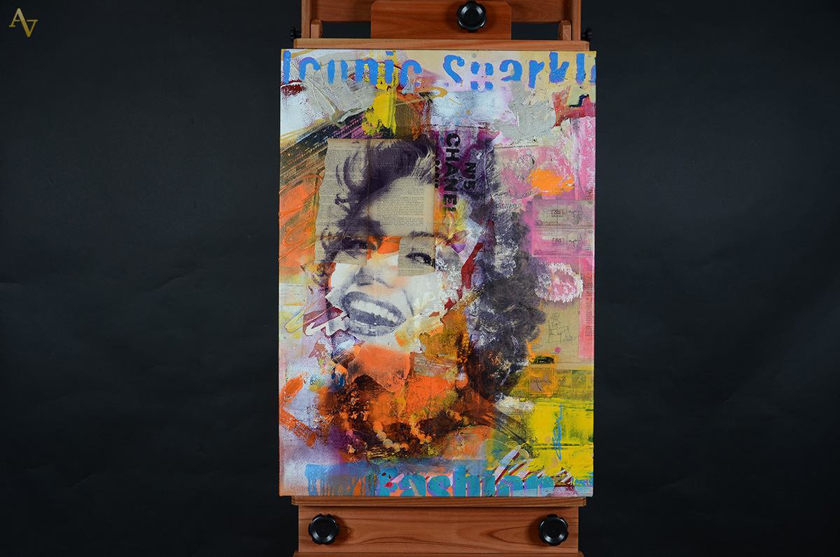 CLAUS COSTA - Marilyn Monroe - técnica mista - 80 x 90 - foto 2 de 2