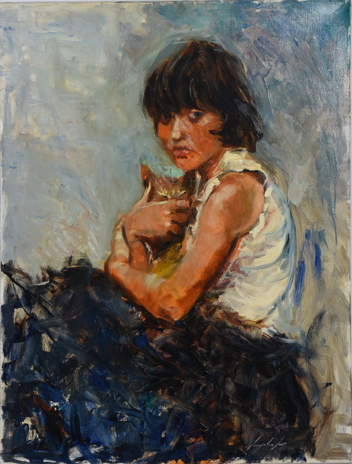 Virgílio Dias (1956), Menina com Gato - foto 1 de 3