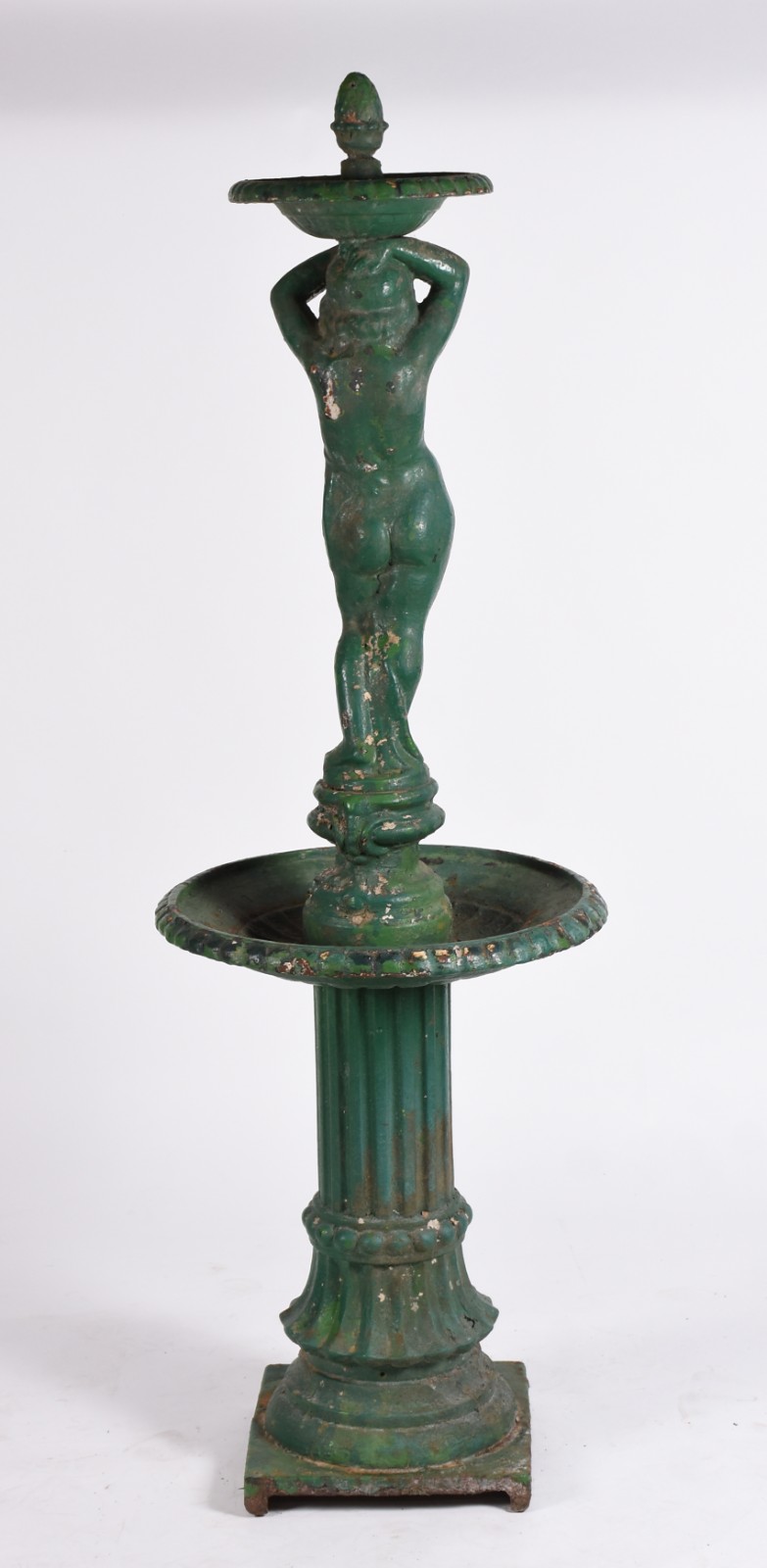 Chafariz francês, século XIX de ferro pintado na cor verde, com... - foto 6 de 6