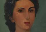 Orlando Teruz (1902-1984), Figura Feminina - Óleo sobre tela (reentelado, com craquelê e perda de tinta) - datado 1952.