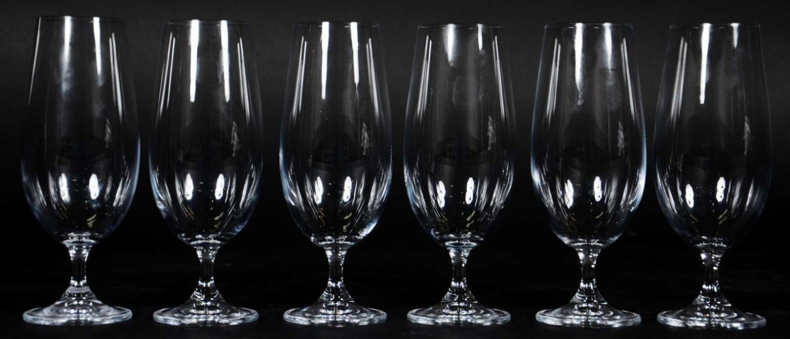 Seis taças de cristal da Bohemia para cerveja, 370 ml. - foto 2 de 2