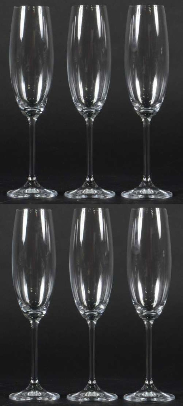 Seis flutes de cristal para champagne, 220 ml. - foto 2 de 2