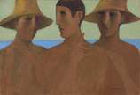 João Quaglia (1928-2014), Dialogando - Óleo Sobre Tela.