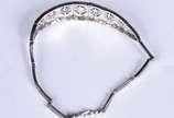 Pulseira Art Noveau em platina articulada com t... - Pulseira Art Noveau em platina articulada com trabalho vazado com 7 brilhantes brasil e 32 diamantes   (Por motivos de segurança a peça não se e...