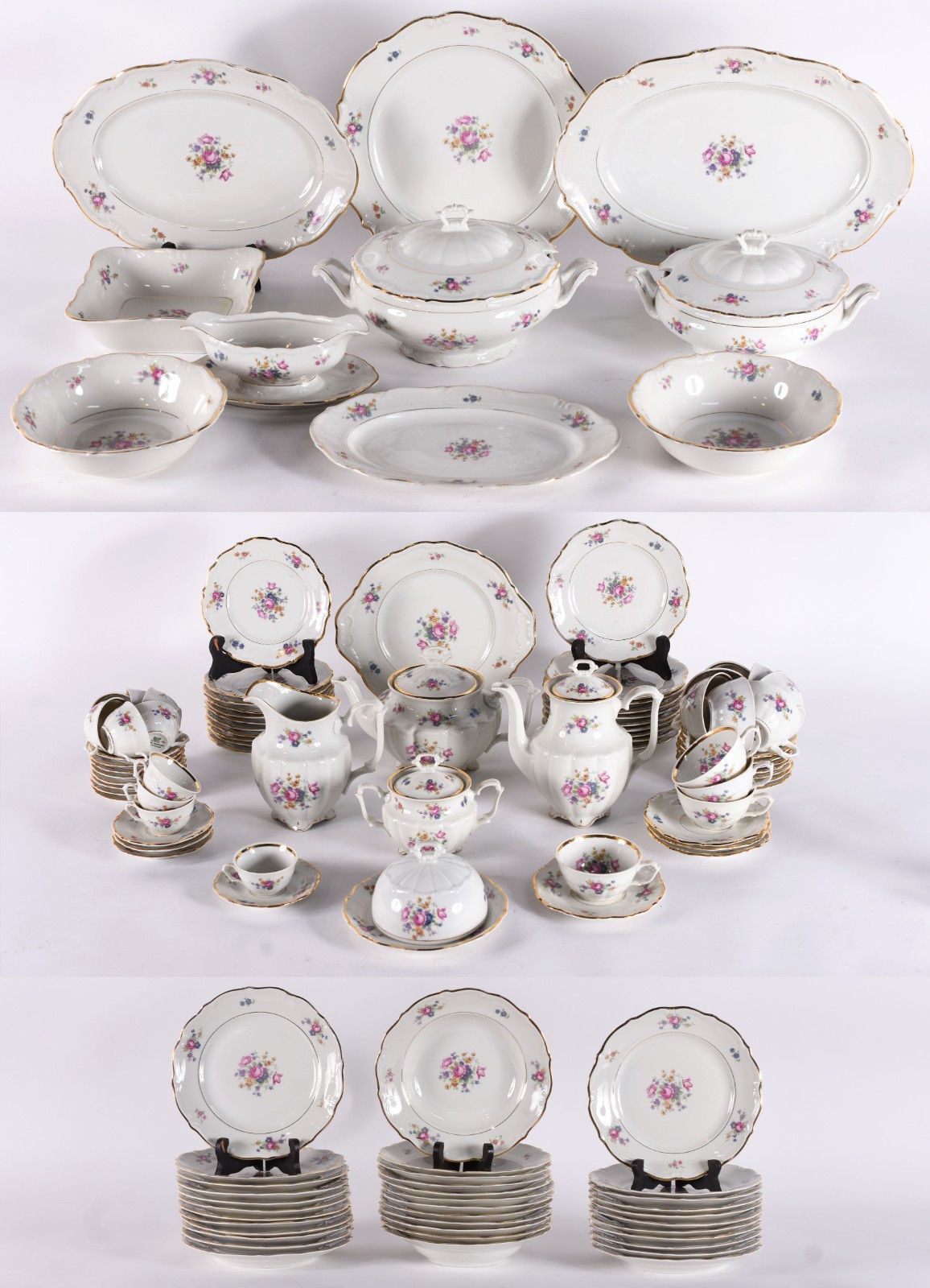 Aparelho de jantar, chá e café de porcelana polonesa Walbrzych... - foto 1 de 8