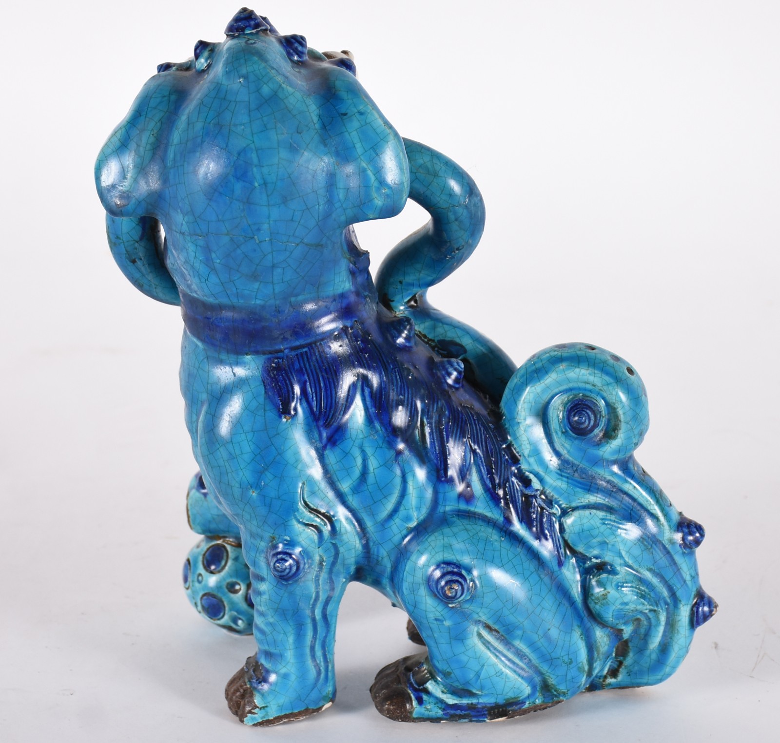 Estatueta representando cão de fó de porcelana oriental (com... - foto 4 de 7
